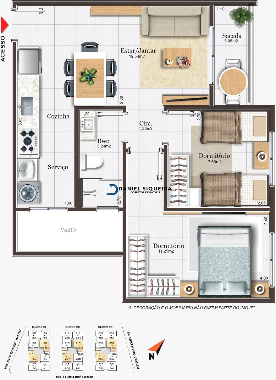 Apartamento à venda com 2 quartos, 1 banheiro, 1 vaga e 52m² no Rio Caveiras, Biguaçu (SC) — foto 15 de 15