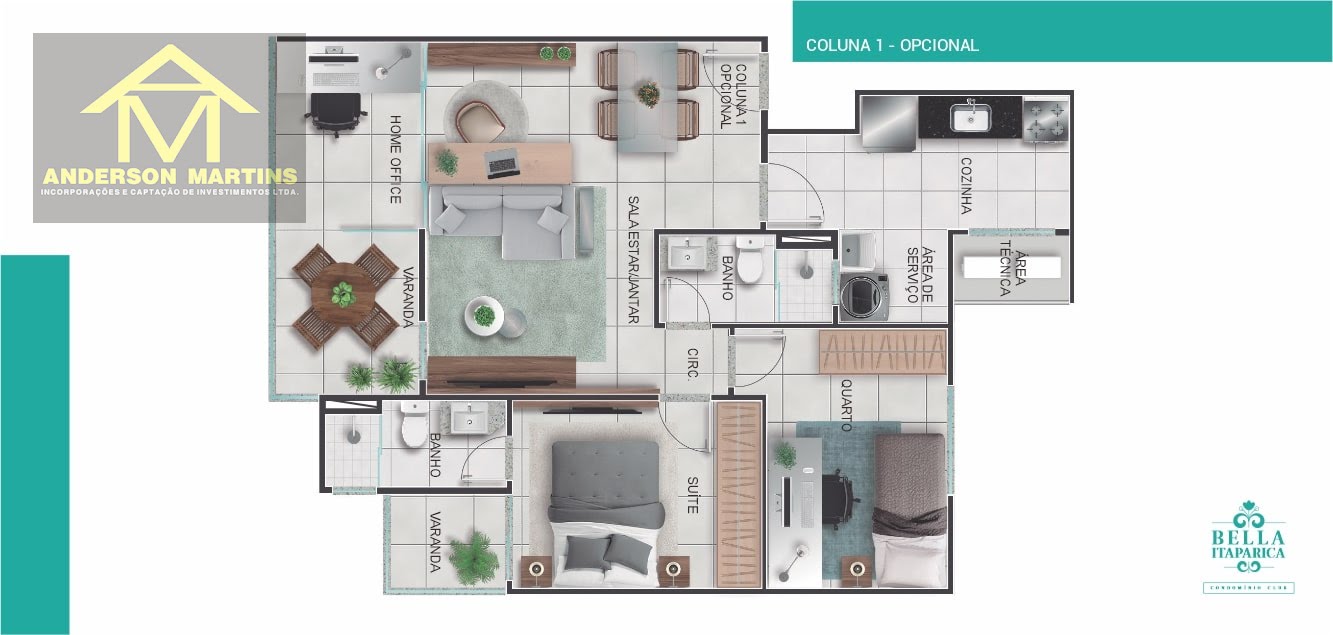 Apartamento à venda com 3 quartos, 2 banheiros, 1 vaga e 71m² no Coqueiral de Itaparica, Vila Velha (ES) — foto 18 de 20