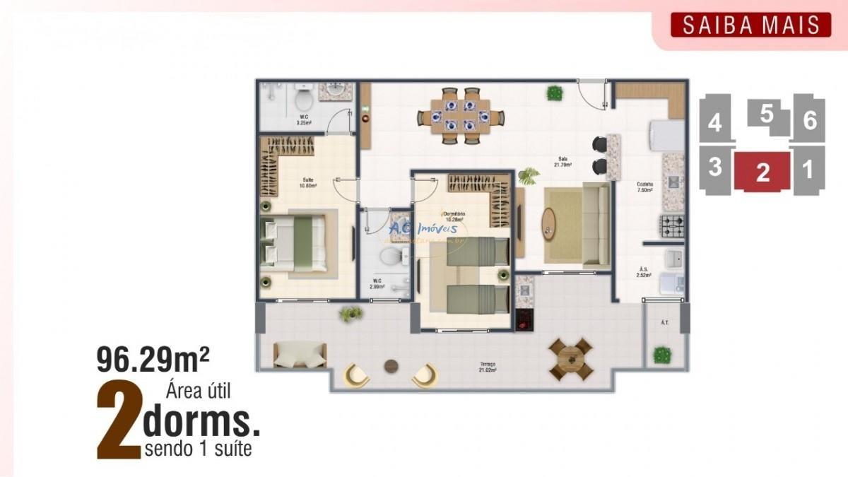 Apartamento à venda com 2 quartos, 1 suíte, 1 vaga e 66m² no Vila Assuncao, Praia Grande (SP) — foto 14 de 21