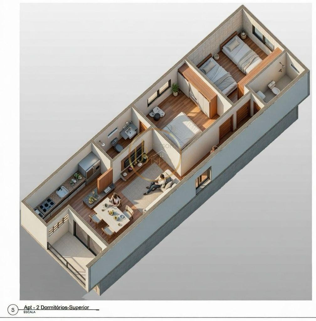 Apartamento à venda com 2 quartos, 1 suíte, 1 vaga e 60m² no Coroa Vermelha, Santa Cruz Cabrália (BA) — foto 10 de 11