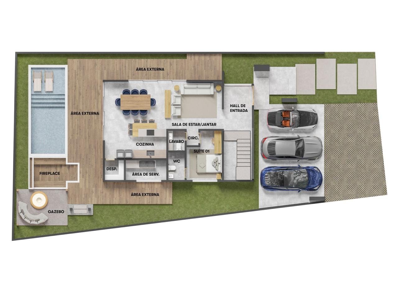 Casa à venda com 4 quartos, 4 suítes, 4 vagas e 280m² no Sim, Feira de Santana (BA) — foto 9 de 10