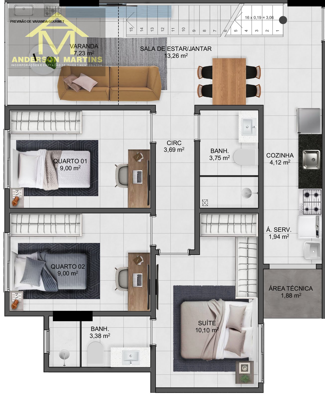Apartamento à venda com 2 quartos, 2 banheiros, 1 vaga e 59m² no Praia de Itaparica, Vila Velha (ES) — foto 15 de 18