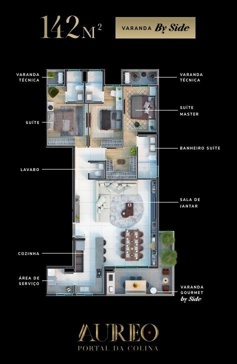 Apartamento à venda com 3 quartos, 3 suítes, 2 vagas e 142m² no Jardim Portal da Colina, Sorocaba (SP) — foto 3 de 30