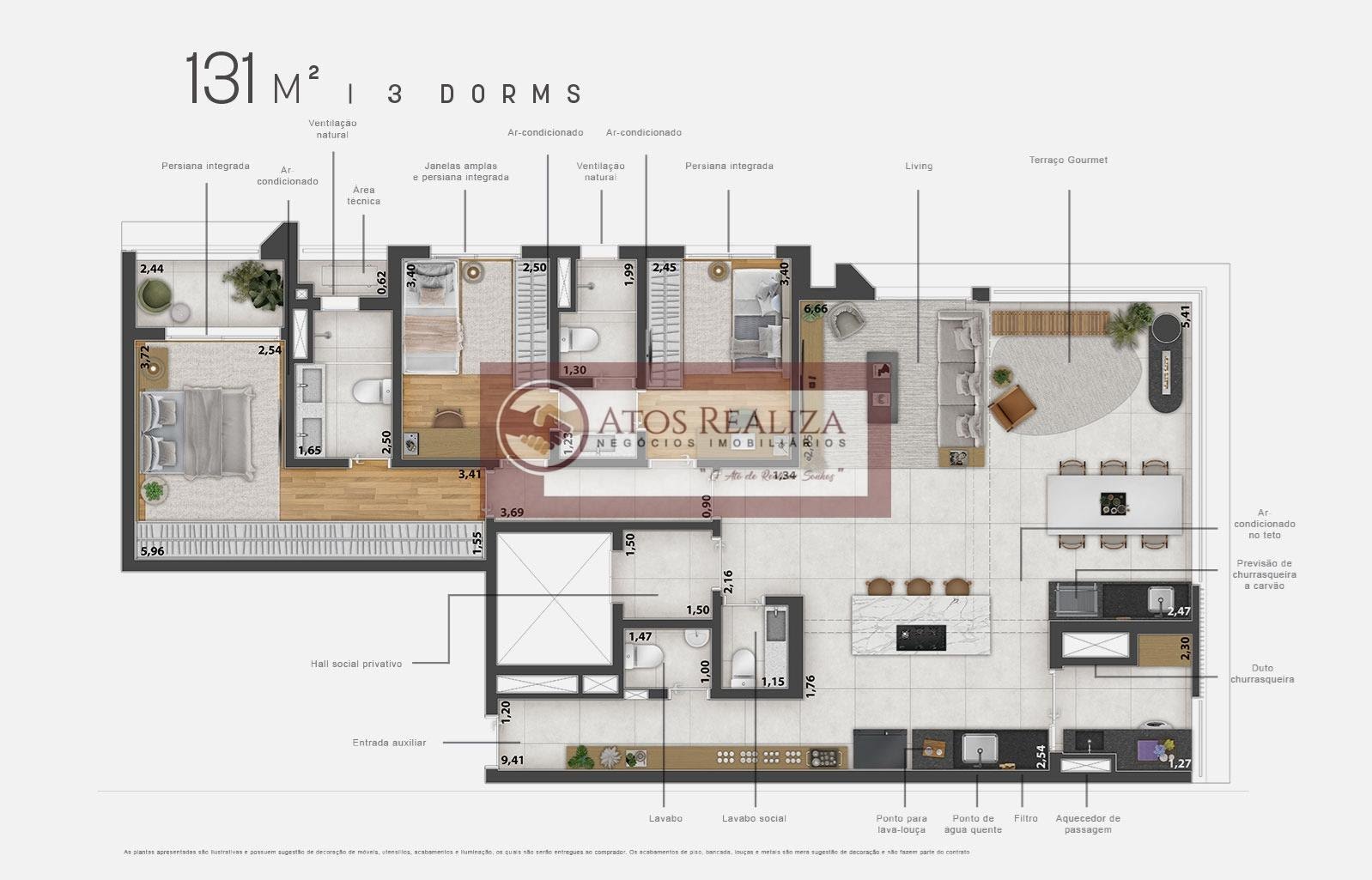 Apartamento à venda com 3 quartos, 3 suítes, 2 vagas e 131m² no Campo Belo, São Paulo (SP) — foto 6 de 20