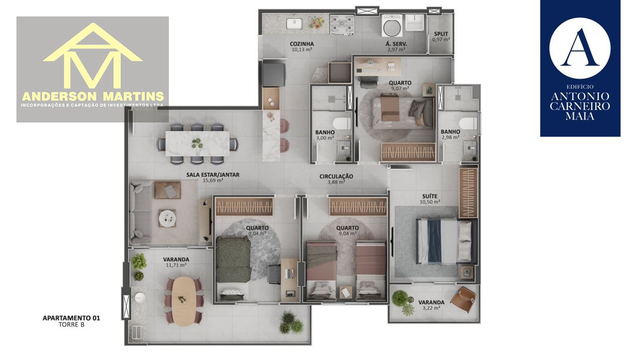 Apartamento à venda com 4 quartos, 4 banheiros, 2 vagas e 101m² no Praia da Costa, Vila Velha (ES) — foto 19 de 20