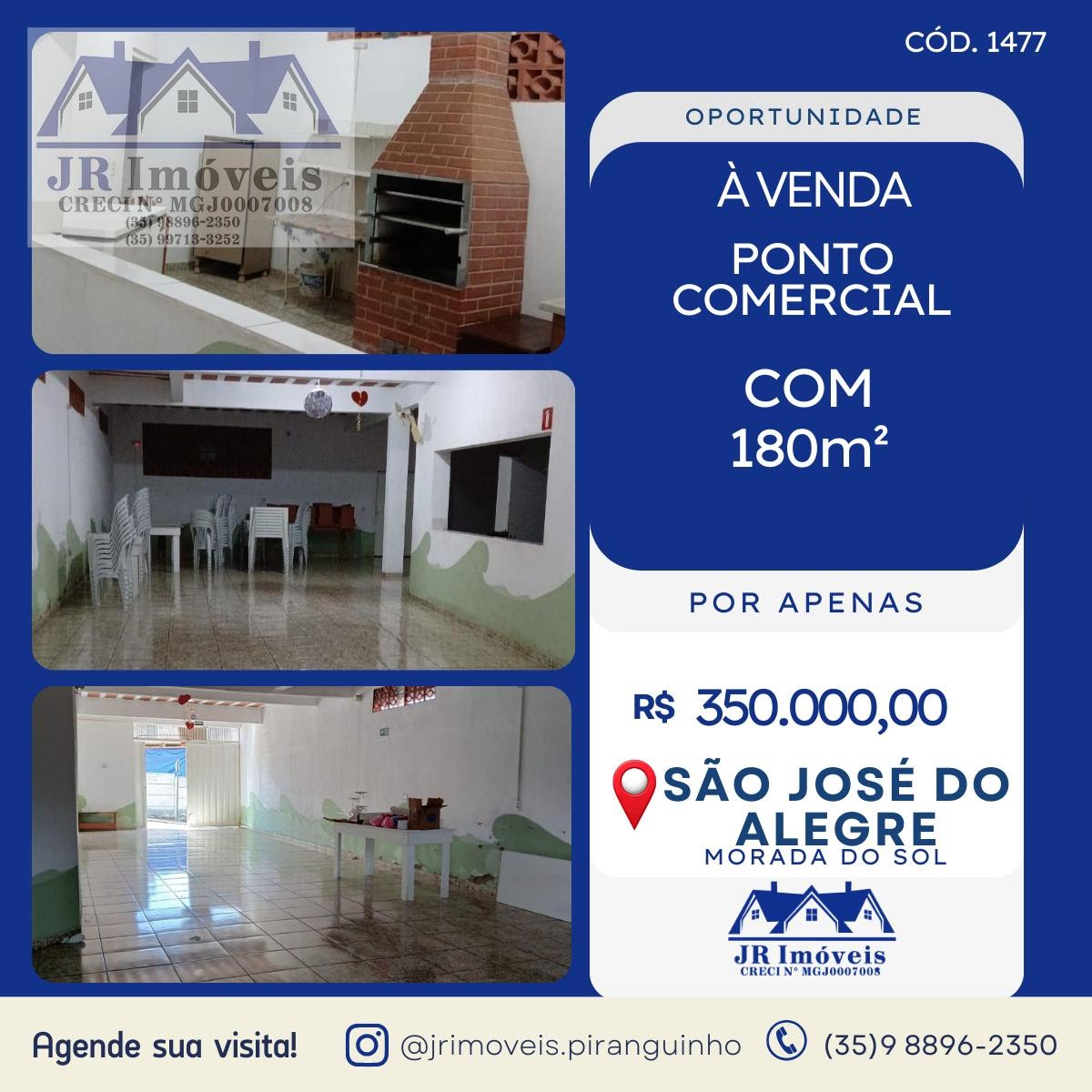 Comercial à venda com 2 banheiros, 1 vaga e 180m² no Morada do Sol, São José do Alegre — foto principal