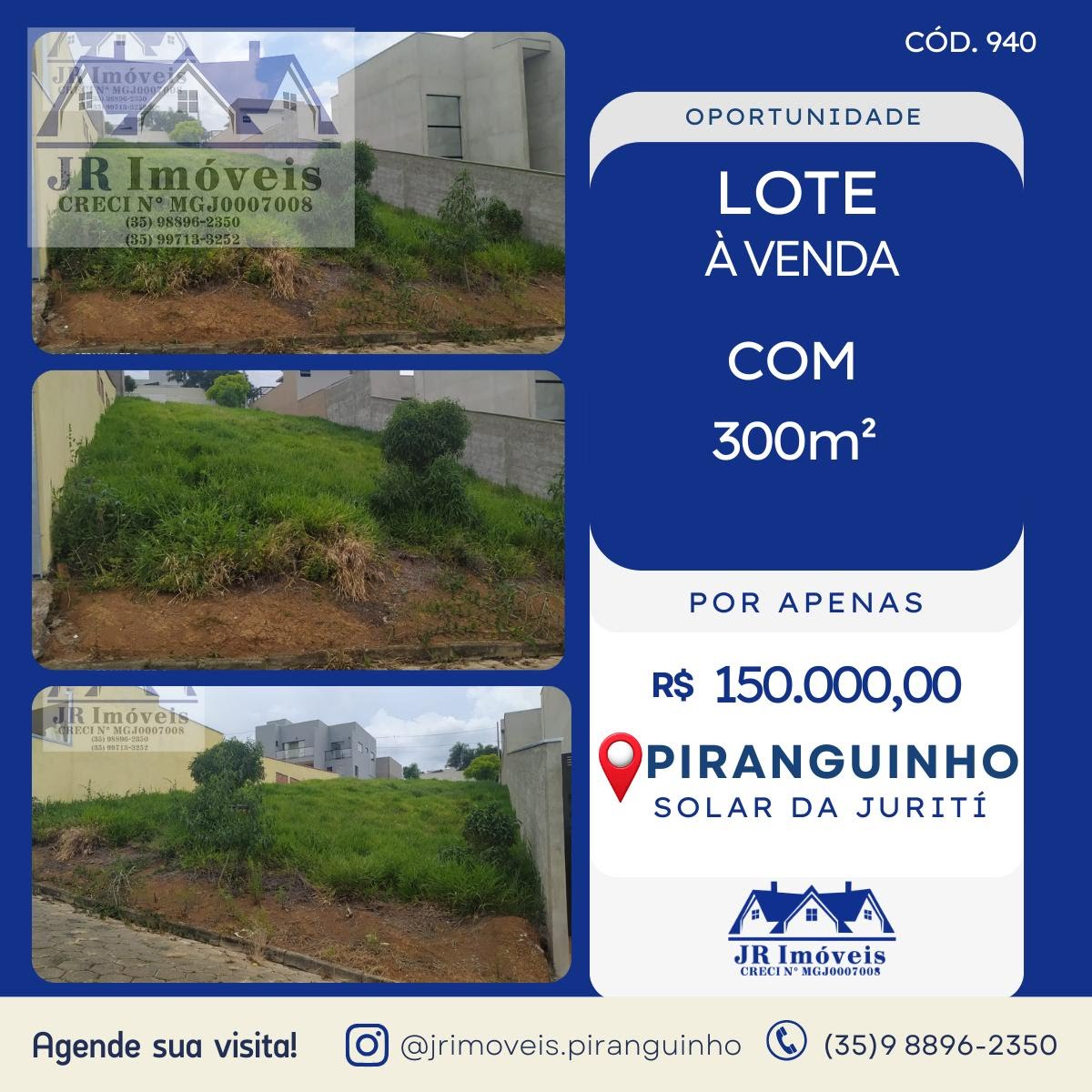 Terreno à venda com 300m² de terreno no Bairro Laje, Piranguinho — foto principal