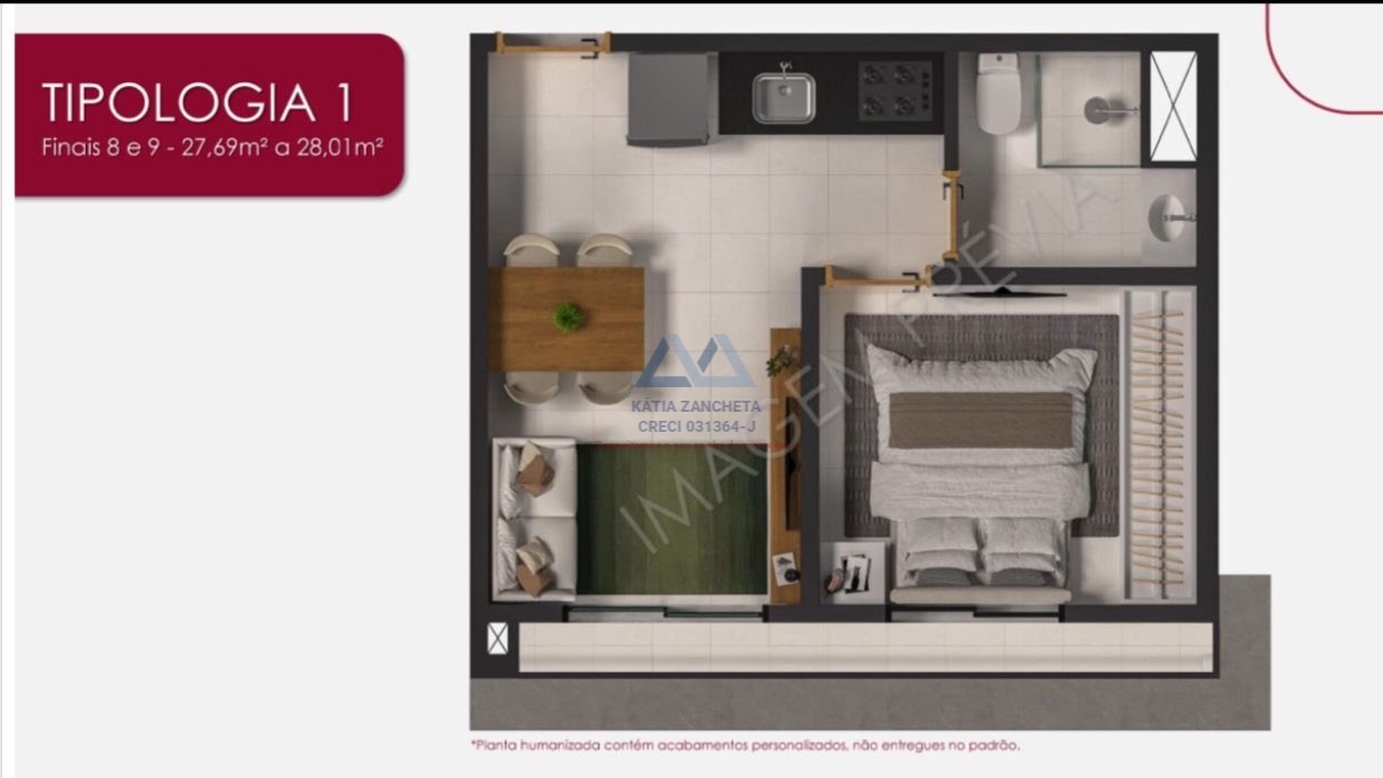Apartamento à venda com 1 quarto, 1 banheiro e 28m² no Vila Monte Alegre, São Paulo (SP) — foto 14 de 30
