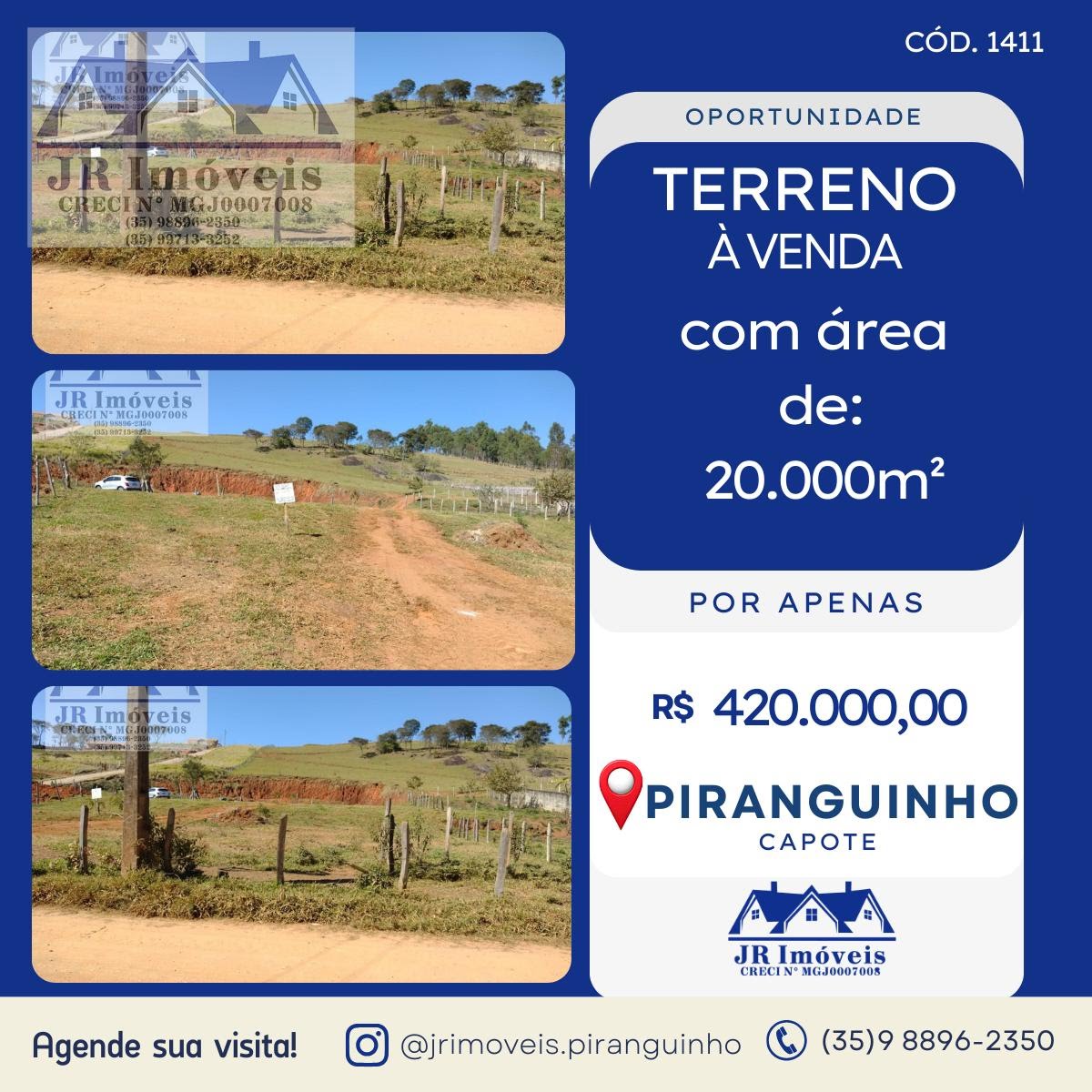 Terreno à venda com 20000m² de terreno no Capote, Piranguinho — foto principal