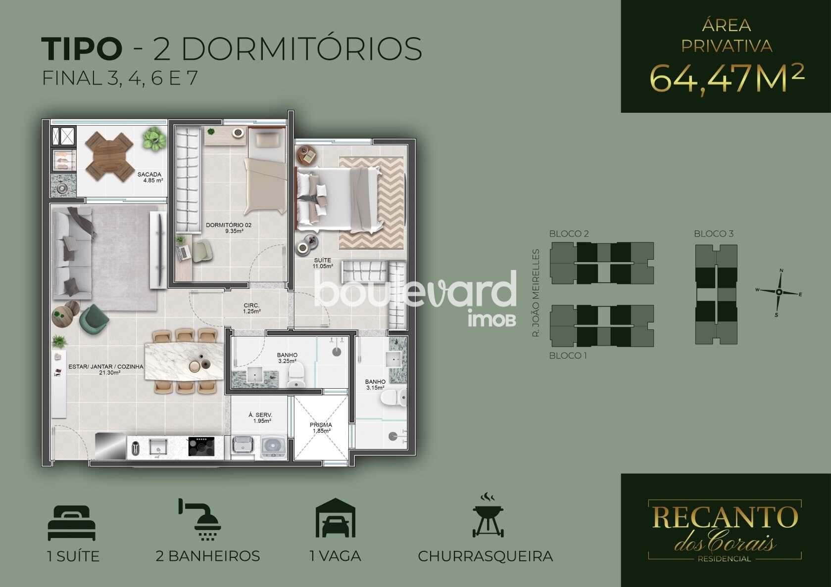 Apartamento à venda com 2 quartos, 1 suíte, 1 vaga e 64m² no Abraão, Florianópolis (SC) — foto 11 de 23