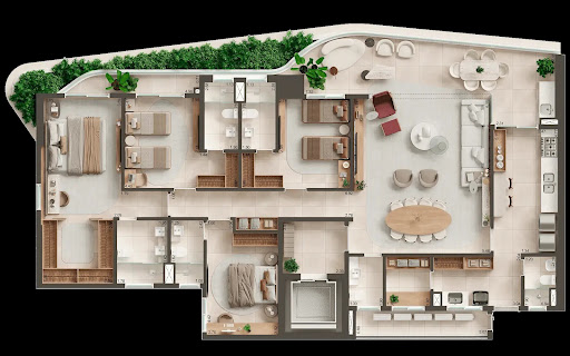 Apartamento na Aldeota, Fortaleza: 4 dormitórios, 4 suítes e 5 banheiros. Conforto e localização premium.