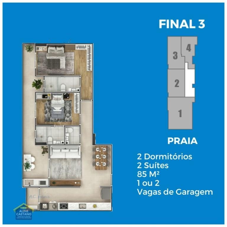 Apartamento à venda com 1 quarto, 1 suíte, 1 vaga e 66m² no Balneario Flórida, Praia Grande (SP) — foto 26 de 27