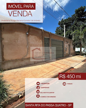 Casa em Jardim Cinelândia  -  Santa Rita do Passa Quatro