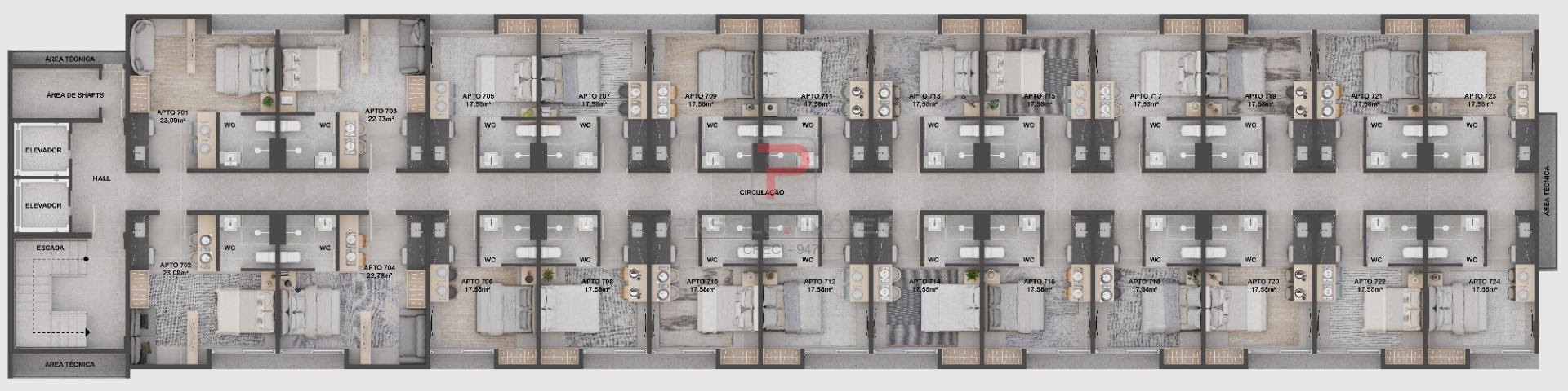 Apartamento à venda com 1 quarto, 1 banheiro e 17m² no Cabo Branco, João Pessoa (PB) — foto 20 de 21