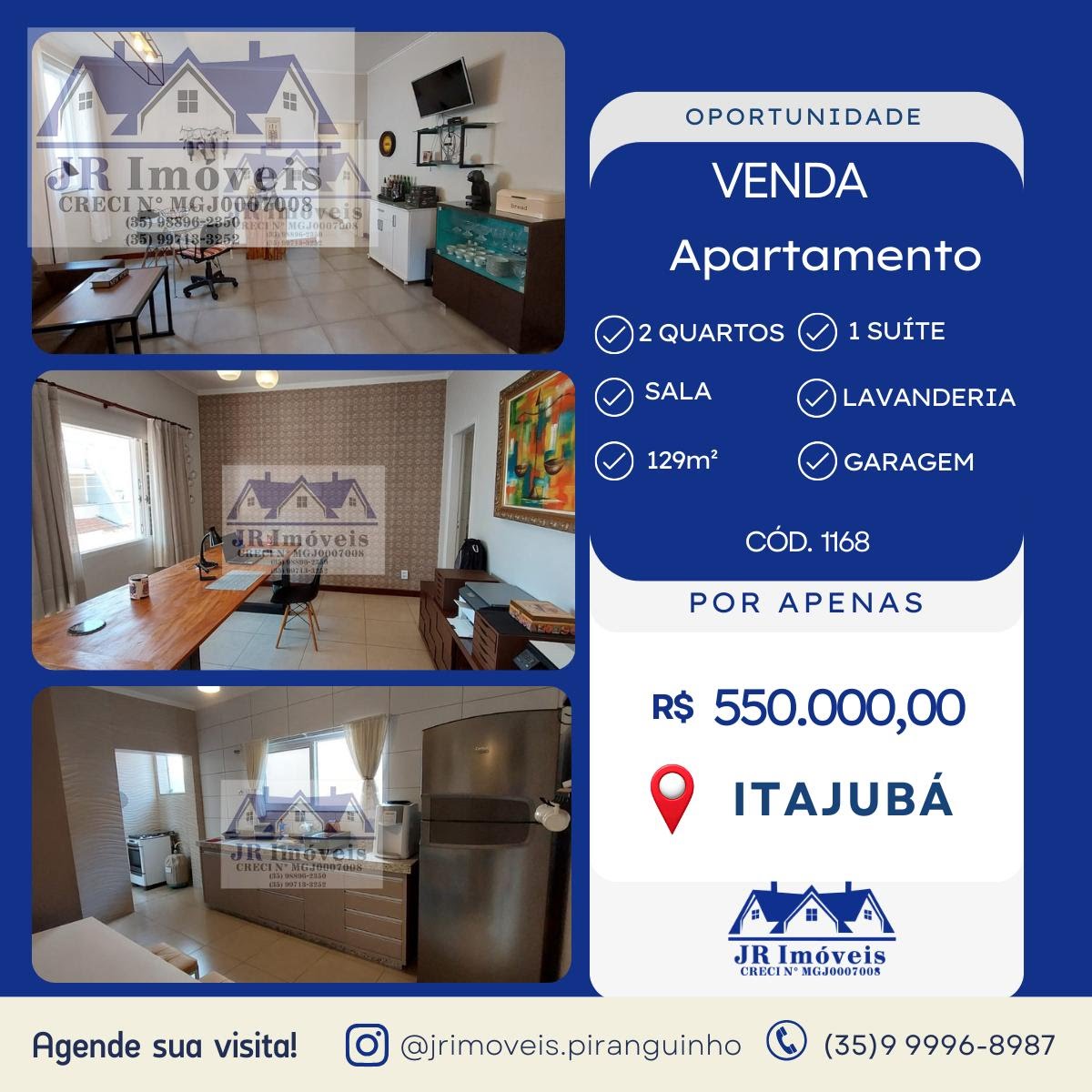 Apartamento à venda com 2 quartos, 1 banheiro e 1 vaga no Centro, Itajubá — foto principal
