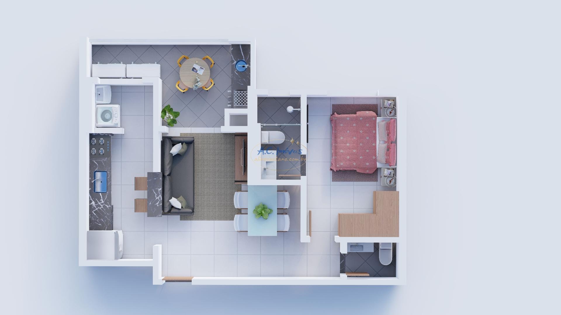 Apartamento à venda com 1 quarto, 1 suíte, 1 vaga e 52m² no Guilhermina, Praia Grande (SP) — foto 22 de 23
