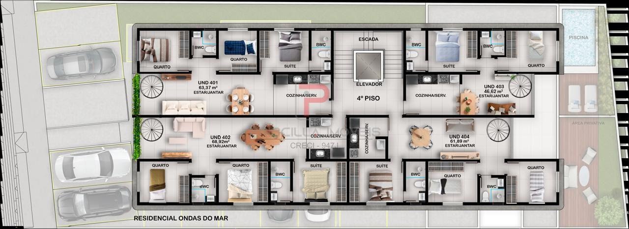 Apartamento à venda com 3 quartos, 1 suíte, 1 vaga e 61m² no Jardim Oceania, João Pessoa (PB) — foto 15 de 15