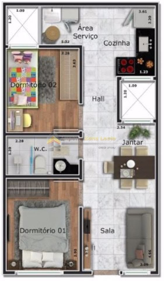 Prédio Inteiro, 33 m² - Foto 2