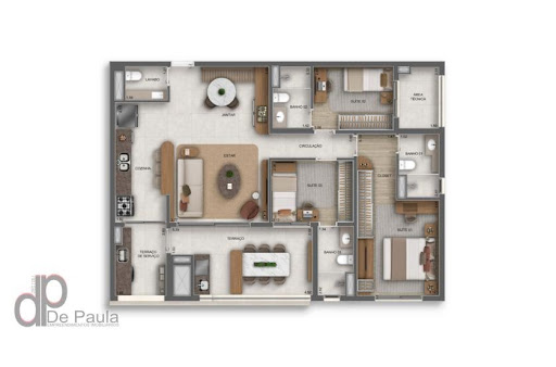 Planta apto 113 m2