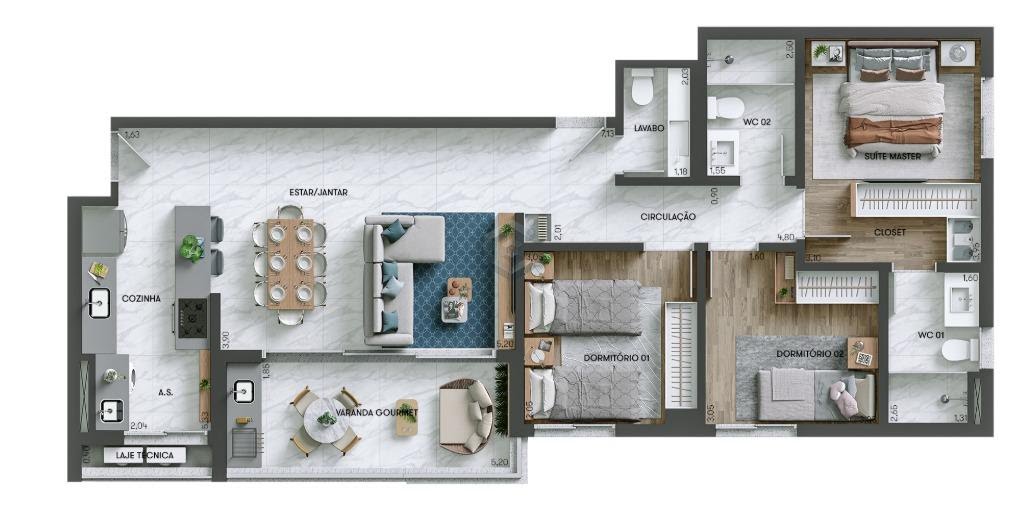 Apartamento à venda com 2 quartos, 1 suíte, 2 vagas e 78m² no Jardim Portal da Colina, Sorocaba (SP) — foto 10 de 30