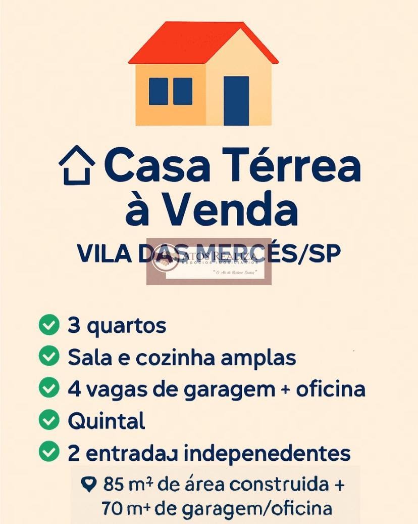 Casa à venda com 3 quartos, 2 banheiros, 4 vagas e 85m² no Jardim Vergueiro, São Paulo — foto principal