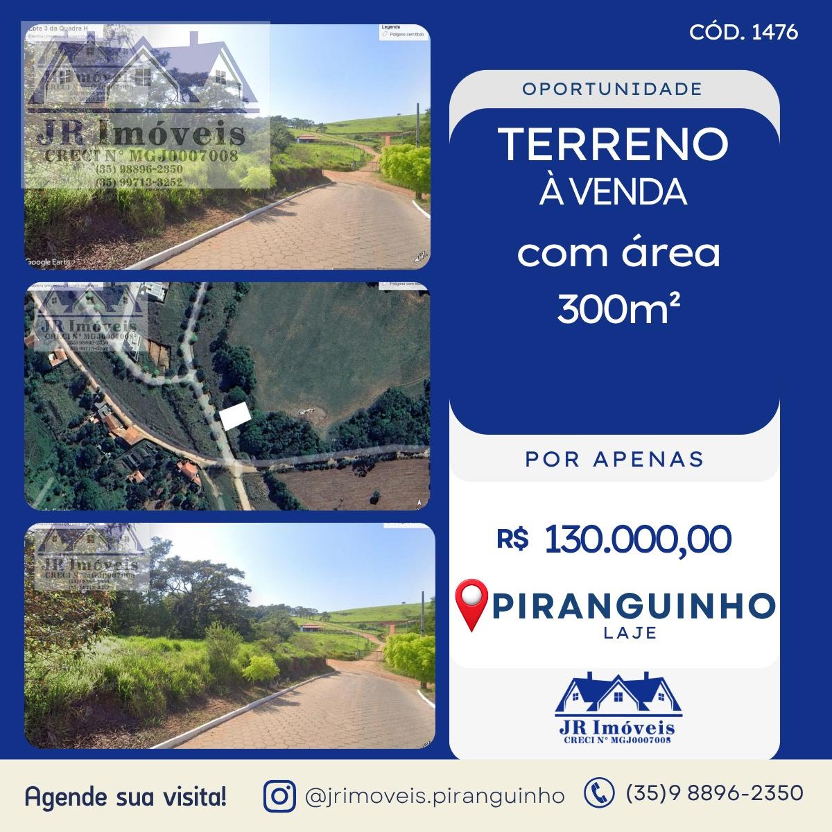 Terreno à venda com 300m² de terreno no Bairro Laje, Piranguinho — foto principal