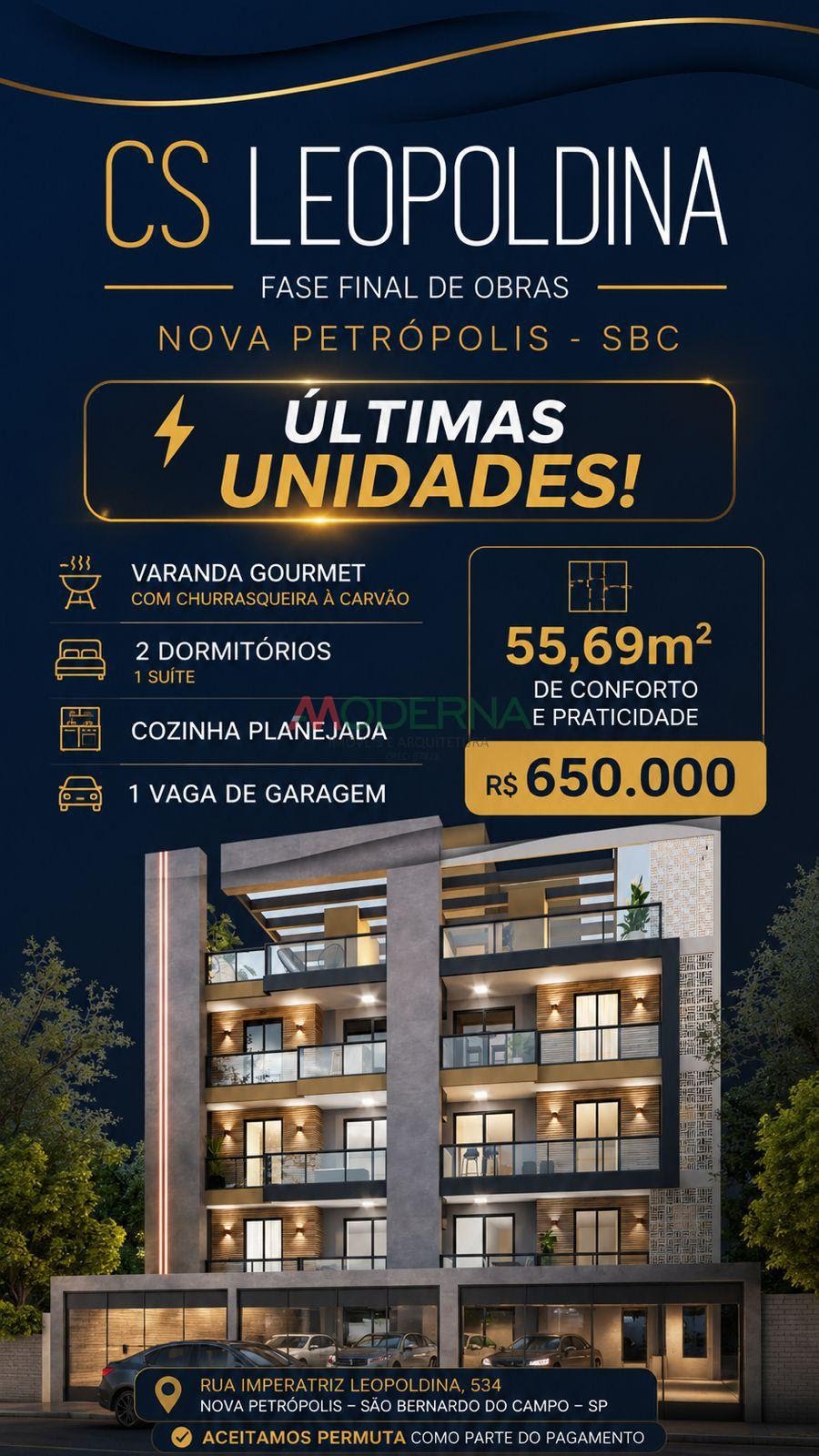Apartamento à venda com 2 quartos, 1 suíte, 1 vaga e 55m² no Nova Petrópolis, São Bernardo do Campo (SP) — foto 8 de 8