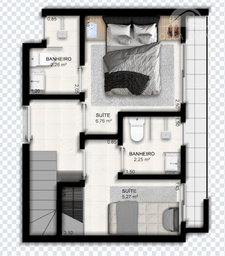 Cobertura Duplex Caiobá no Ed. Suelen 65m² privativos