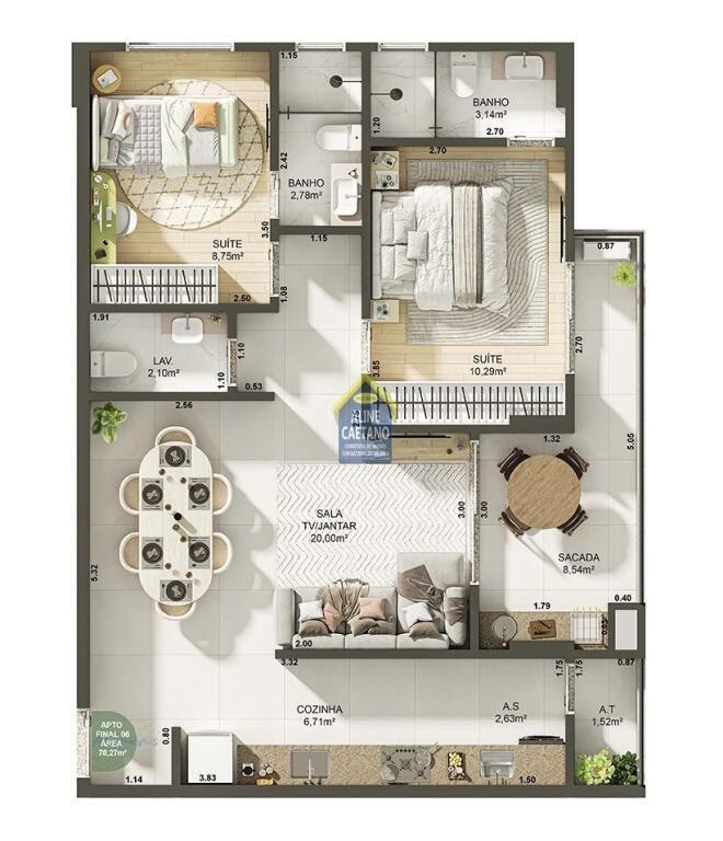 Apartamento à venda com 2 quartos, 2 suítes, 2 vagas e 89m² no Guilhermina, Praia Grande (SP) — foto 17 de 17