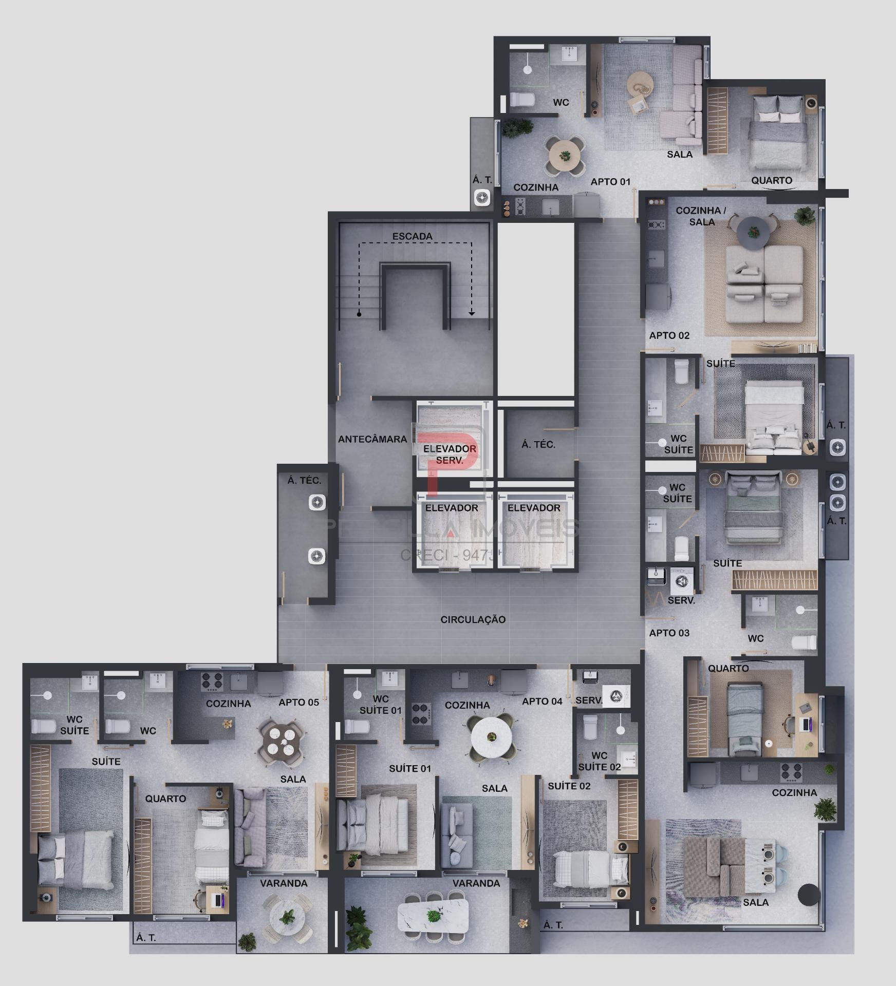 Apartamento à venda com 2 quartos, 1 suíte e 58m² no Altiplano Cabo Branco, João Pessoa (PB) — foto 15 de 20