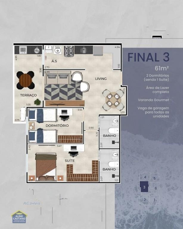 Apartamento à venda com 2 quartos, 1 suíte, 1 vaga e 67m² no Guilhermina, Praia Grande (SP) — foto 18 de 24