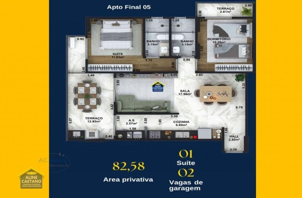 Apartamento à venda com 2 quartos, 1 suíte, 2 vagas e 85m² no Aviação, Praia Grande (SP) — foto 11 de 25