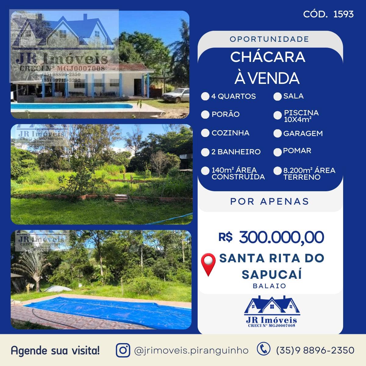 Rural à venda com 8200m² de terreno no Balaio, Santa Rita do Sapucaí — foto principal