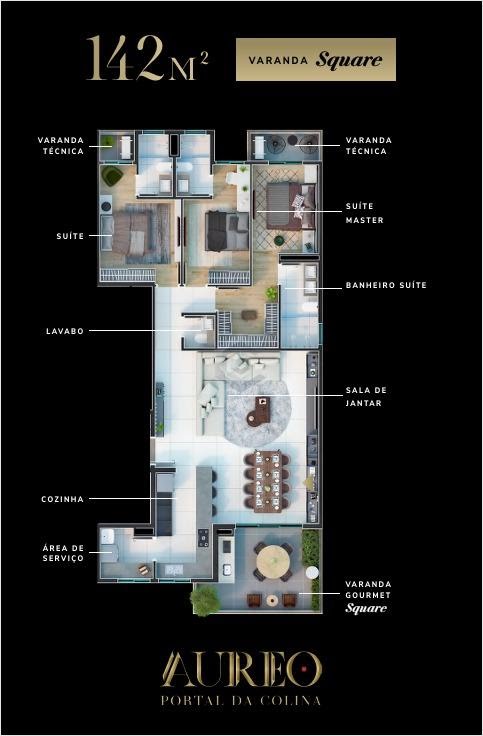 Apartamento à venda com 3 quartos, 3 suítes, 2 vagas e 142m² no Jardim Portal da Colina, Sorocaba (SP) — foto 4 de 30