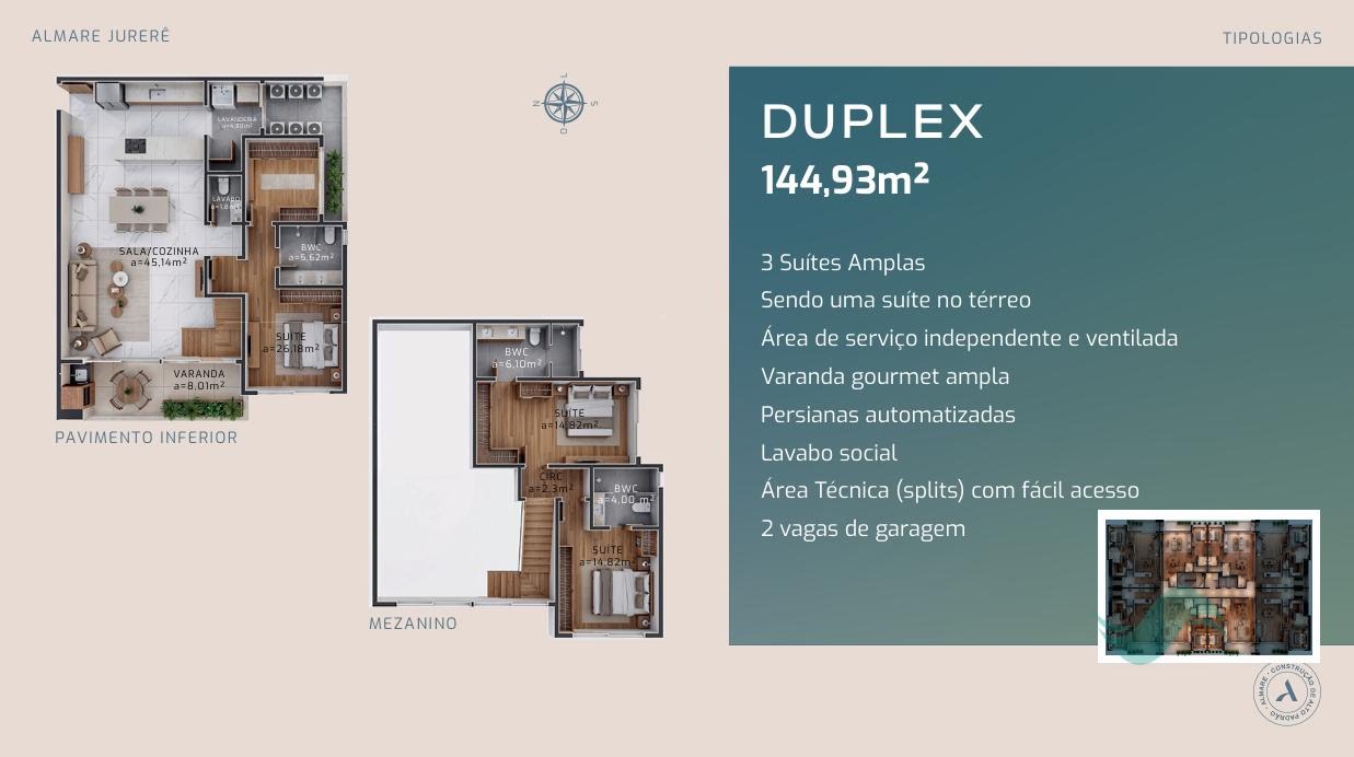 Apartamento à venda com 3 suítes, 2 vagas e 119m² no Jurerê, Florianópolis (SC) — foto 8 de 12