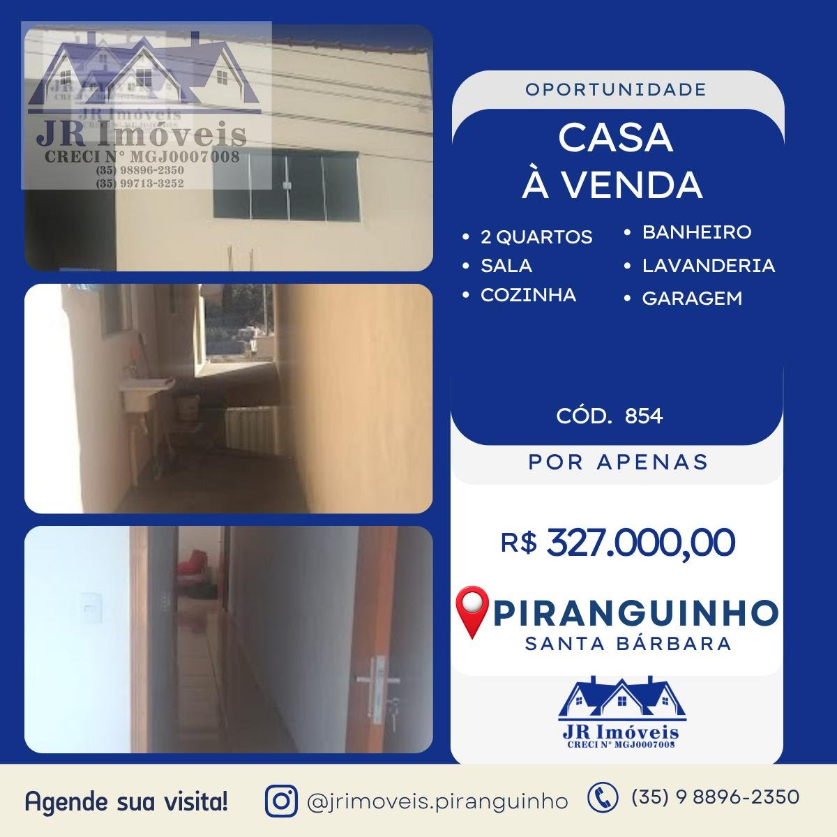 Casa à venda com 2 quartos, 1 banheiro, 2 vagas e 150m² no Santa Barbara, Piranguinho — foto principal