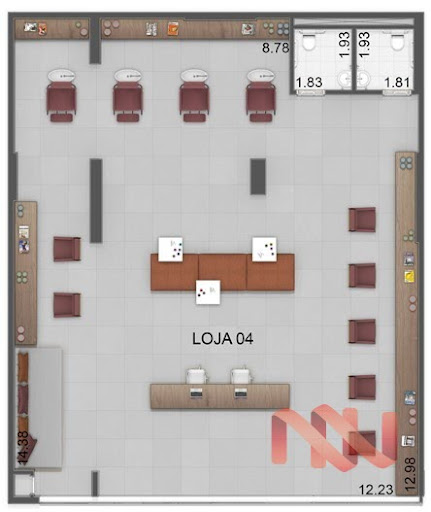 Planta 04 - 206m² - loja