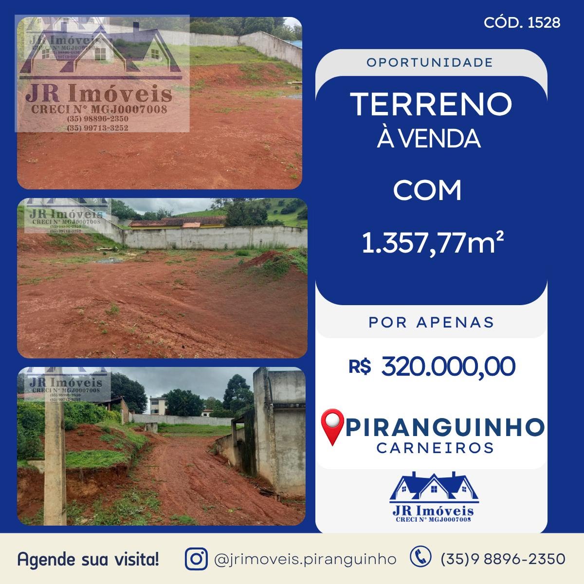 Terreno à venda com 1357m² de terreno no Carneiros, Piranguinho — foto principal