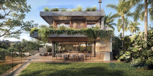 Casa em condomínio em arquitetura biofílica, trazendo a qualidade de vida para a vida na cidade.