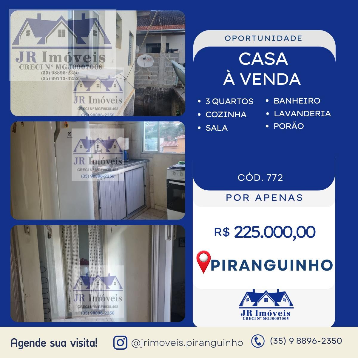 Casa à venda com 3 quartos, 1 banheiro e 139m² no Centro, Piranguinho — foto principal