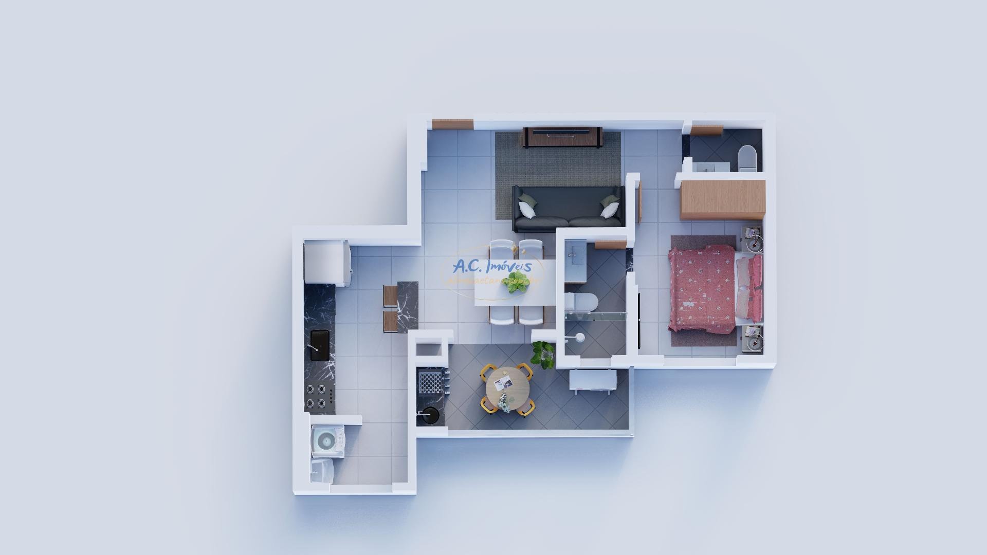 Apartamento à venda com 1 quarto, 1 suíte, 1 vaga e 52m² no Guilhermina, Praia Grande (SP) — foto 19 de 23