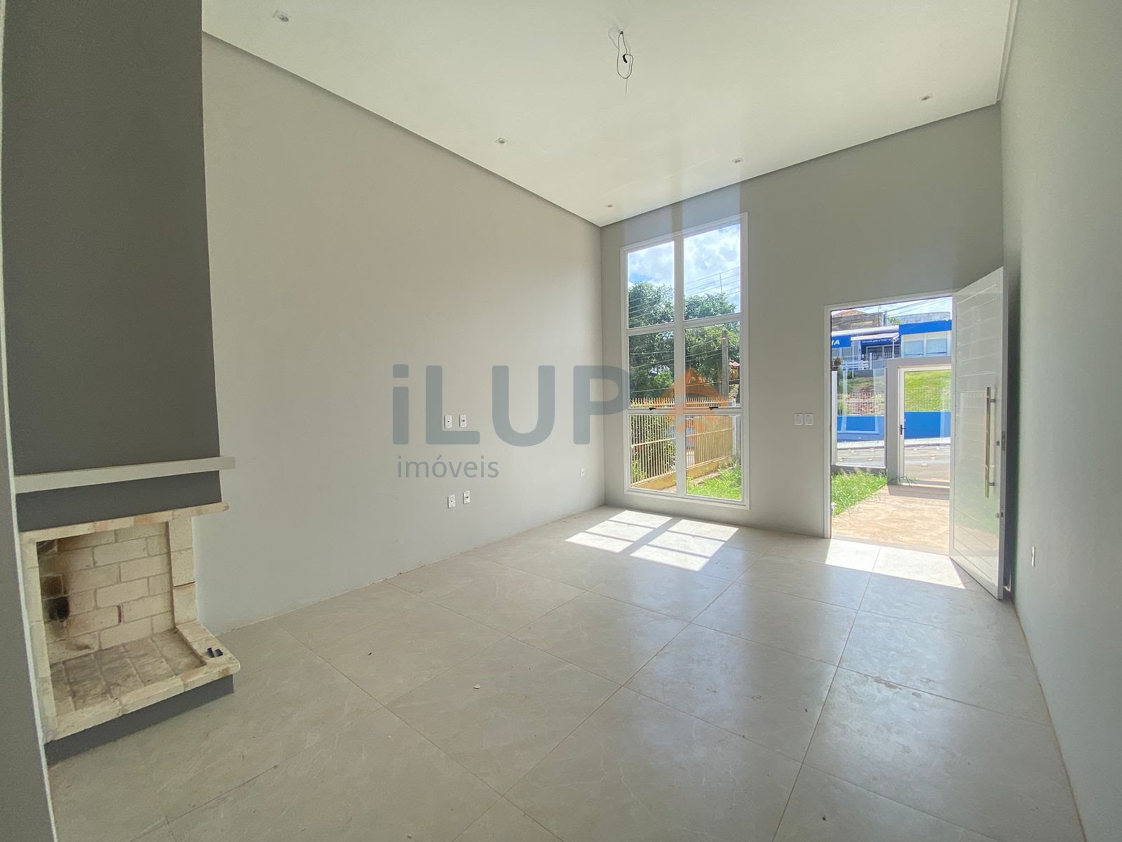 Sala de estar com lareira