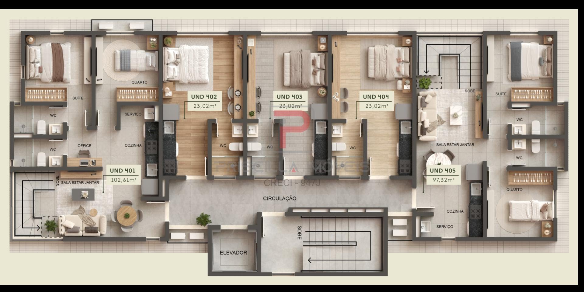 Apartamento à venda com 1 quarto, 1 banheiro e 23m² no Intermares, Cabedelo (PB) — foto 15 de 19