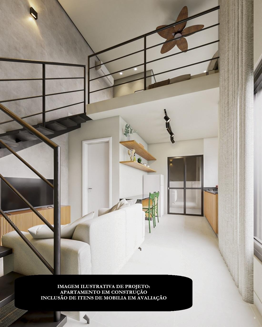 Sala com vista para cozinha