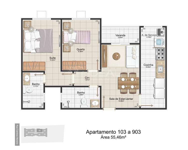 Apartamento à venda com 2 quartos, 1 suíte, 1 vaga e 55m² no Parque Turf Club, Campos dos Goytacazes (RJ) — foto 2 de 11