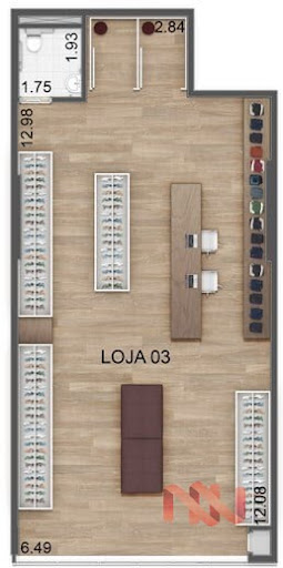 Planta 03 - 110m² - loja