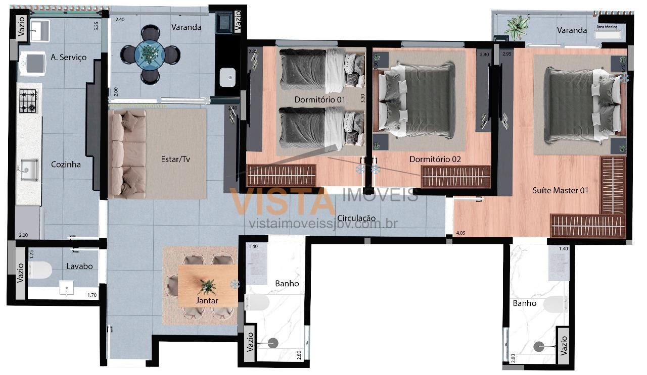 Apartamento à venda com 3 quartos, 1 suíte, 2 vagas e 101m² no Centro, São João da Boa Vista (SP) — foto 18 de 20
