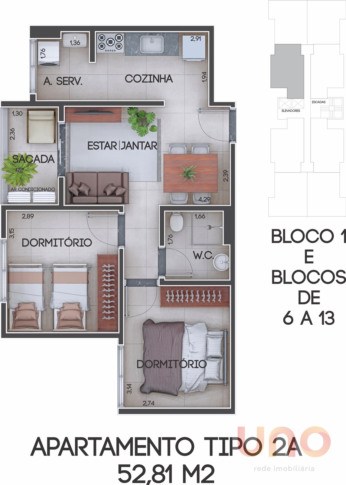 Apartamento à venda com 2 quartos, 1 suíte, 1 vaga e 65m² no Vila Planalto, Campo Grande (MS) — foto 9 de 16