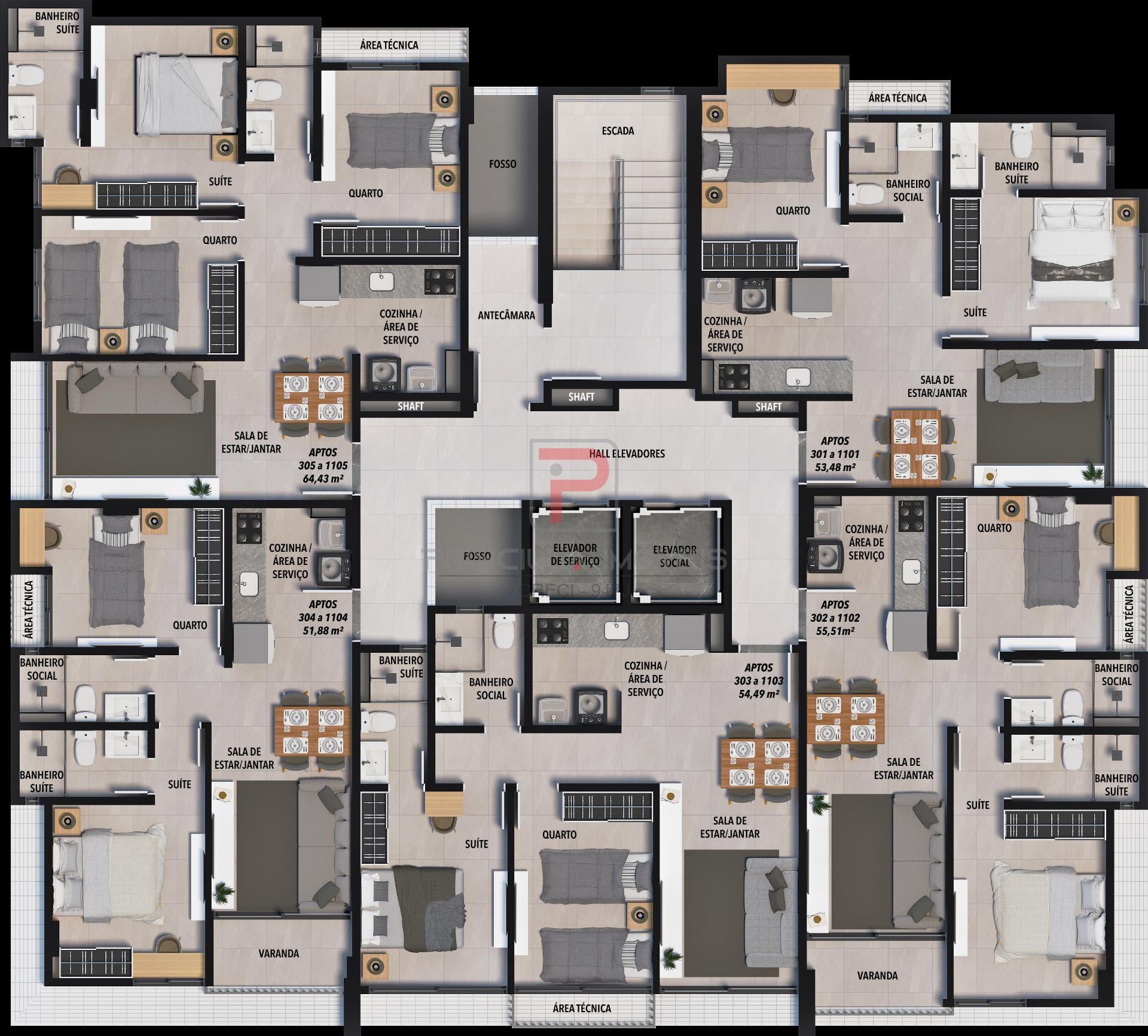 Apartamento à venda com 3 quartos, 1 suíte, 1 vaga e 64m² no Jardim Oceania, João Pessoa (PB) — foto 28 de 30