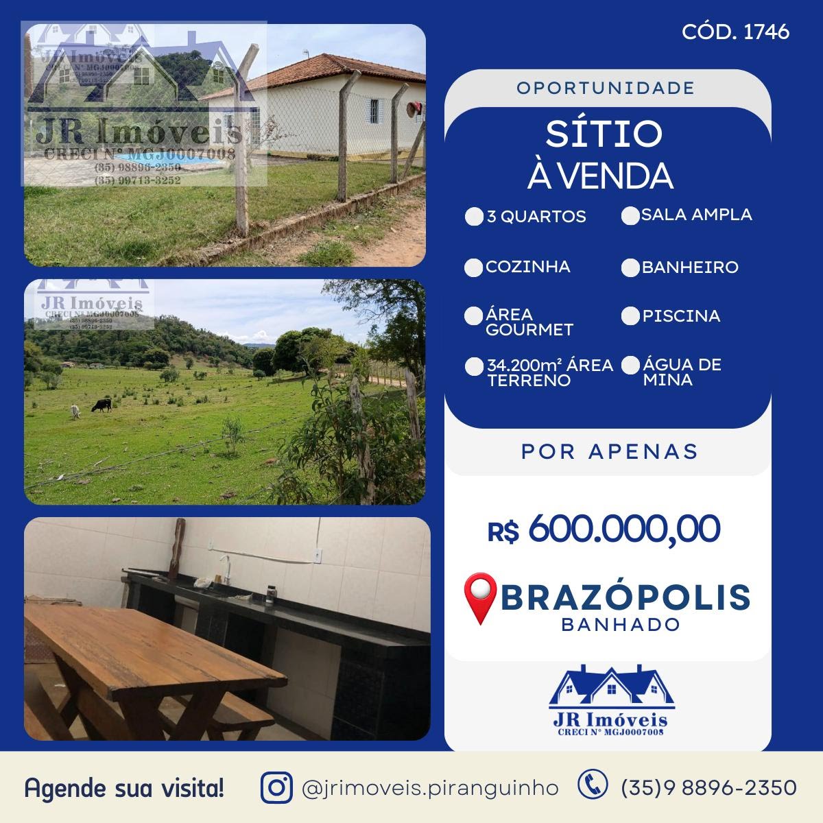 Rural à venda com 34200m² de terreno no Banhado, Brazópolis — foto principal